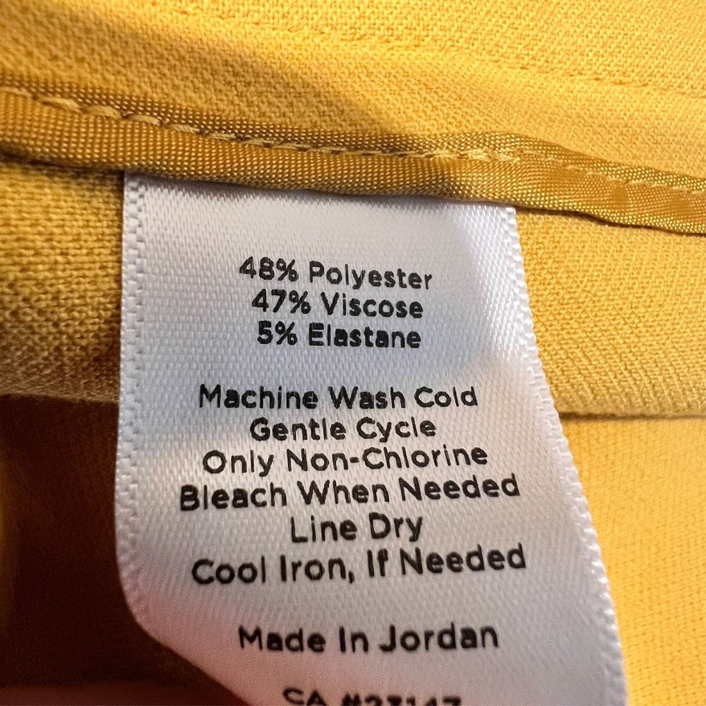 Talbots Signature Dress Pants Trousers Yellow Career Business Women's 14 NWT - Picture 11 of 14